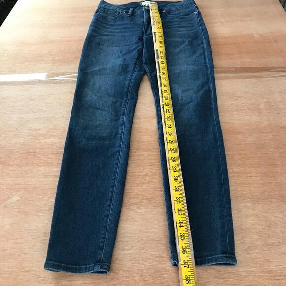 Madewell 9" Mid Rise Skinny Jeans Women 27 Blue Dark Wash Stretch Preppy - Picture 5 of 13